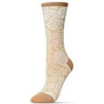 thumbnail image 1 of Natori Fields of Chi Cotton Blend Crew Socks - Womens - Female, 9-11, Oatmeal, 1 of 3