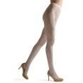 thumbnail image 1 of Natori Floral Lace Cut-Out Fishnet Tights - Womens - Female, Large, Ivory, 1 of 2