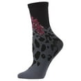 thumbnail image 1 of Natori Leopard Print Floral Fusion Crew Socks - Womens - Female, 1 of 4