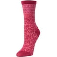 thumbnail image 1 of Natori Natori Dainty Mix Cotton Blend Crew Socks - Womens - Female, 9-11, Rhubarb, 1 of 3