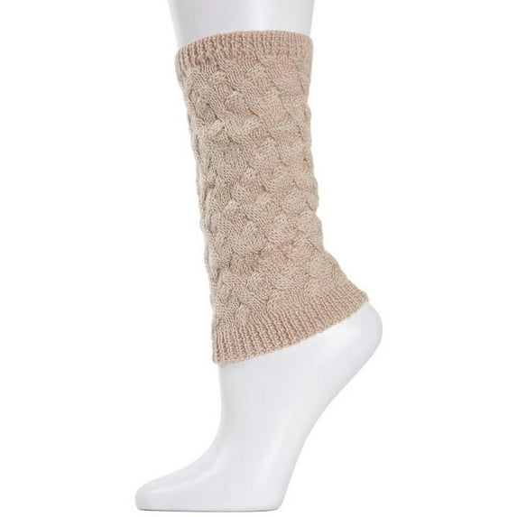 Natori Natori Entwined Lattice Wool-Blend Boot Toppers - Womens - Female, One Size, Oatmeal
