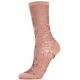 thumbnail image 1 of Natori Natori Floral Fields Women's Sheer Crew Socks - Womens - Female, One Size, Blush Pink, 1 of 2