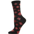 thumbnail image 1 of Natori Natori Obi Fashion Cotton Blend Crew Socks - Womens - Female, 9-11, Black, 1 of 2