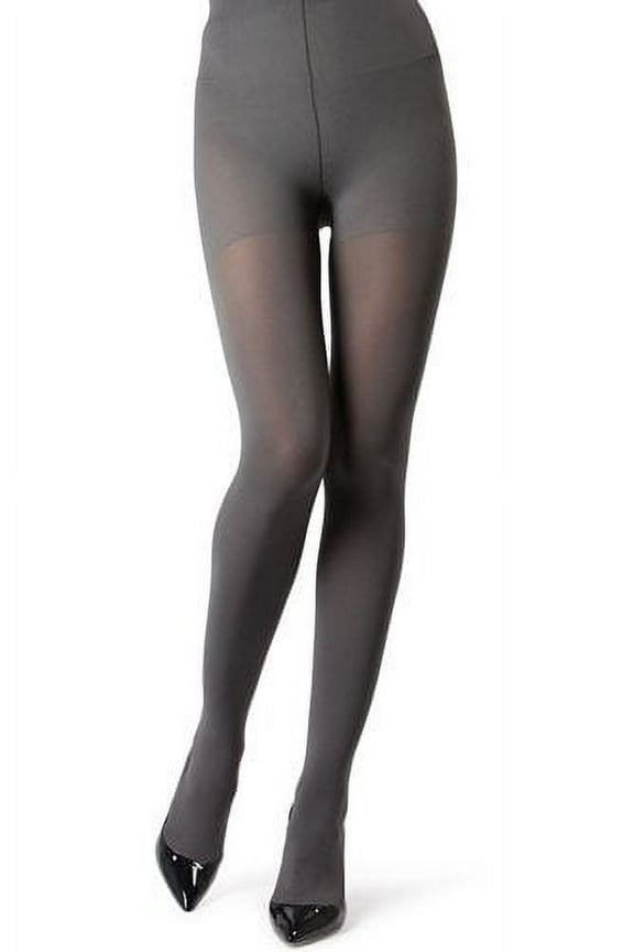 Perfectly Opaque Tights - Womens - Female, Medium/Large, Charcoal