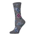 thumbnail image 1 of Natori Natori Woodland Women's Cotton Blend Crew Socks - Womens - Female, 9-11, Medium Gray Heather, 1 of 2