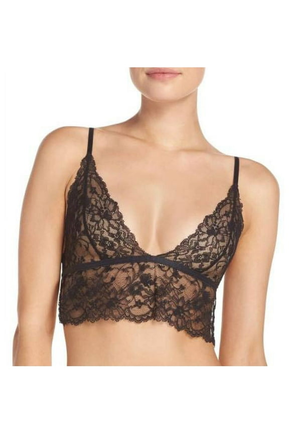 Women's Black Belle Du Jour Bralette, Size Small