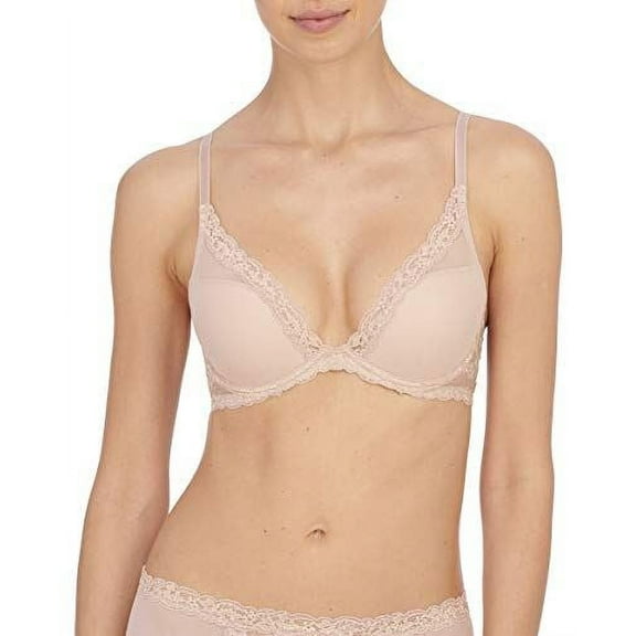Natori Women's Feathers Luxe Contour Underwire Bra (Light Mocha, 30DD)