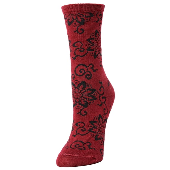 Natori Women's Medallion Wool Blend Crew Socks - Womens - Female, 9-11, Oatmeal