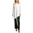 thumbnail image 1 of Natori Women's Poplin Flounce Shirt, XS, 1 of 3
