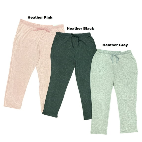 Natori Women's Ultra Soft Relaxed Fit Stretch Knit Lounge Pant w/ Pockets (Heather Grey, XXL)