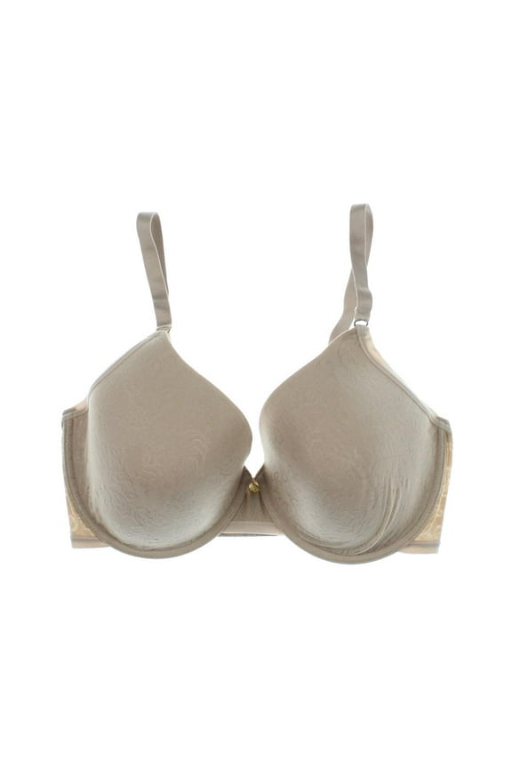 Womens Satin Jaquard Underwire Bra Beige 32C