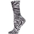 thumbnail image 1 of Natori Zebra Printed Fashion Crew Sock - Womens - Female, 1 of 2
