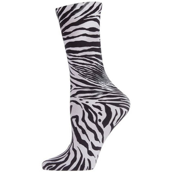 Natori Zebra Printed Fashion Crew Sock - Womens - Female