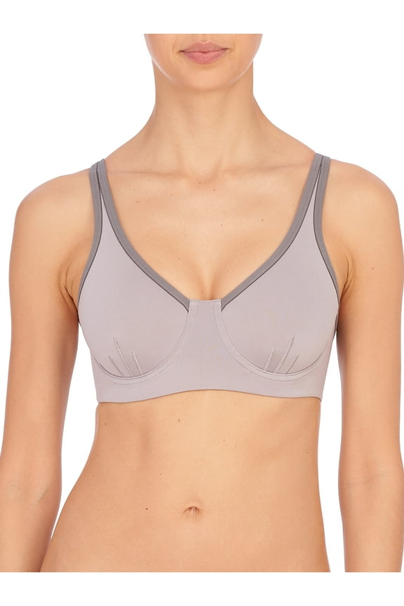 's Women Performance Sport Bra (Silver Sconce/Grey, 38D)