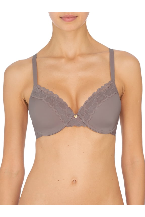 's Women Refined Contour Underwire Bra (Gunmetal, 32DD)