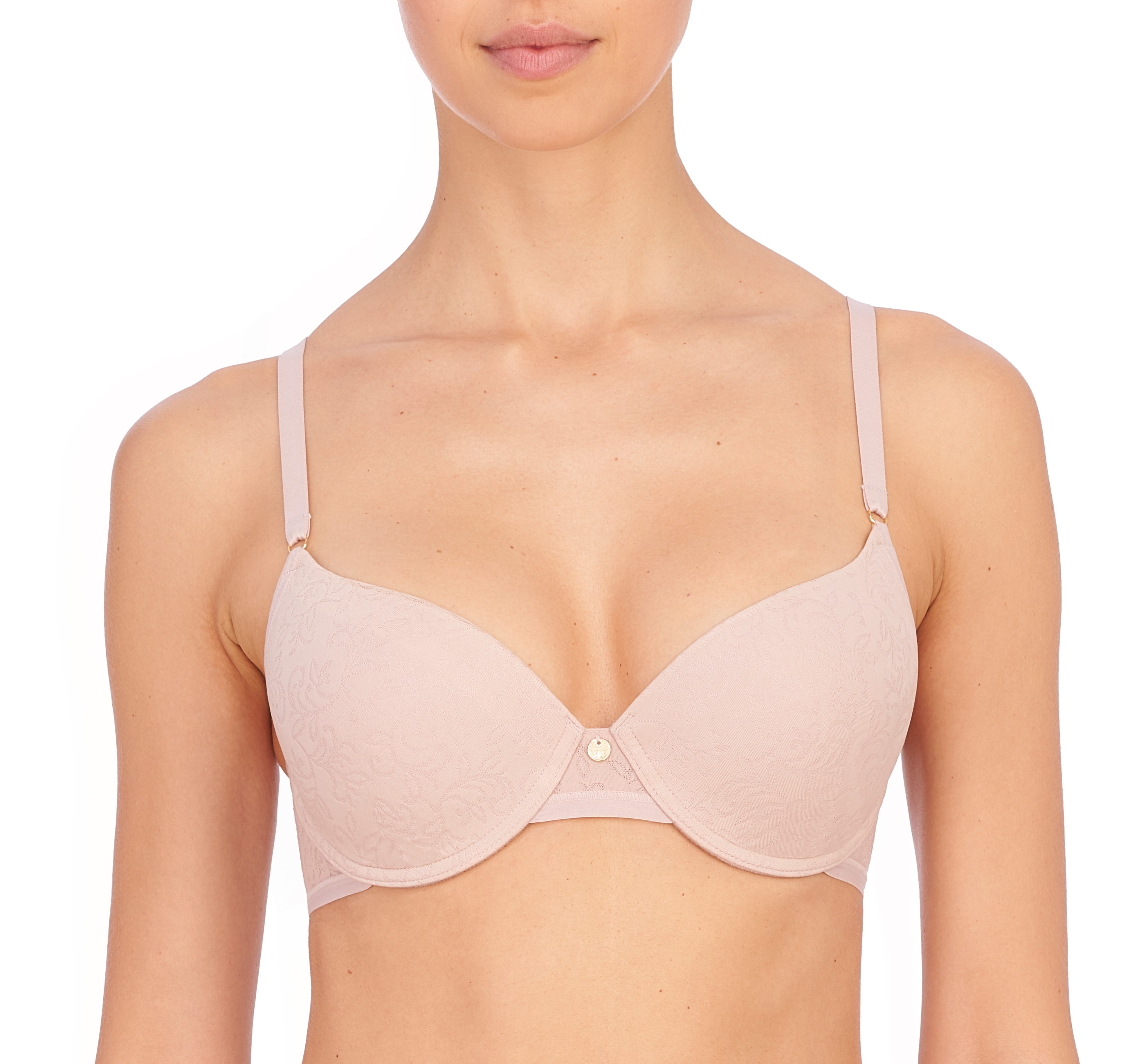 Natori's Women Sheer Jacquard Full Fit Contour Underwire Bra (Honey Blush, 34C)