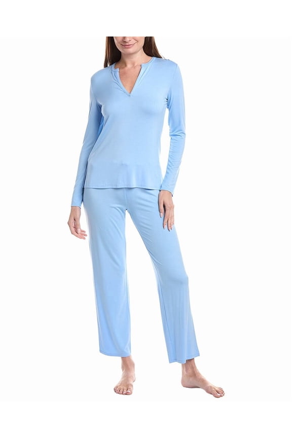 womens 2pc Feathers Essentials Pajama Pant Set, xs