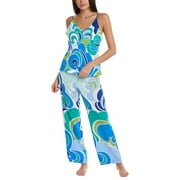 Natori womens  2pc Nami Sleepwear Set, M, Blue