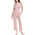 thumbnail image 1 of Natori womens  2pc Rib Essential Pajama Set, s, Pink, 1 of 3