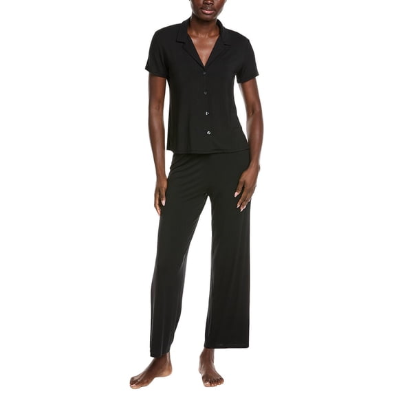 Natori womens 2pc Shirt & Pant Set, s, Black