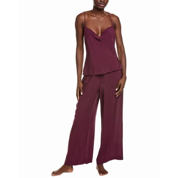 Natori womens  2pc Silk-Blend Cami & Pant Set, xs, Purple