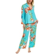 Natori womens  2pc Wild Poppy Pajama Set, XL, Blue
