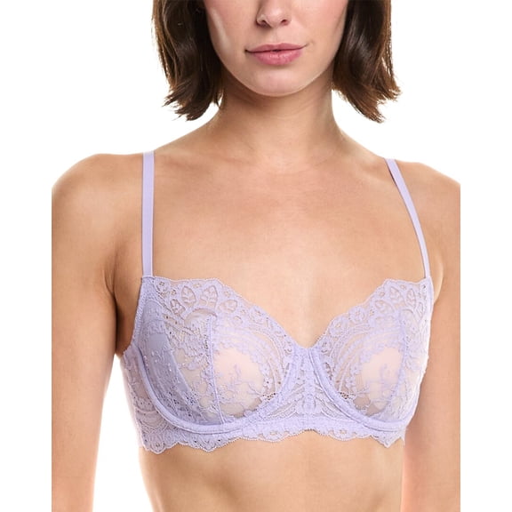 Natori womens Calm Cotton Unlined Bra, 36D, Purple