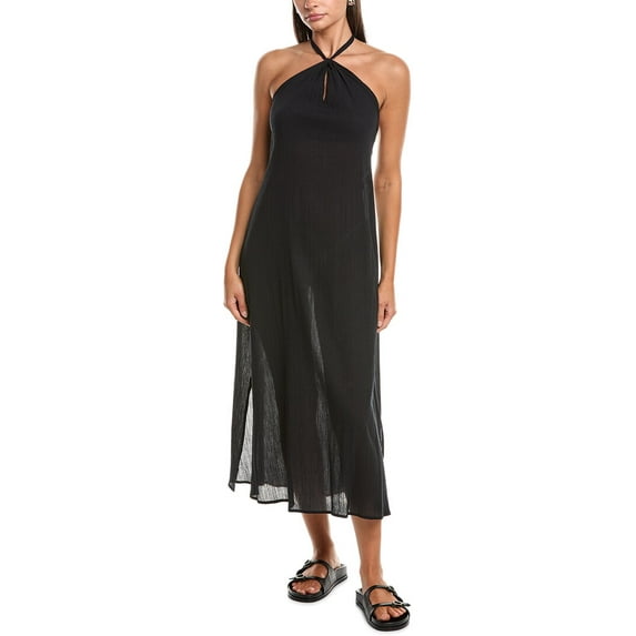 Natori womens Gauze Halter Dress, s, Black