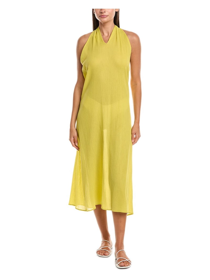 Natori womens Gauze Maxi Halter Dress, l, Yellow Natori womens Gauze Maxi Halter Dress, l, Yellow
