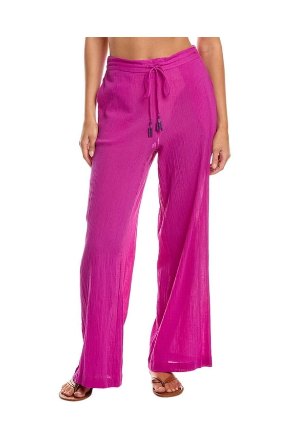 womens Cotton Gauze Pant, s, Pink