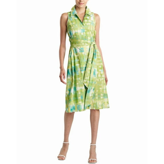 Natori womens Halter Button Down Dress, l, Green