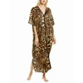 thumbnail image 1 of Natori womens  Luxe Leopard Caftan, m, Brown, 1 of 3