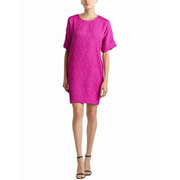 Natori womens N Floral Crinkle Jacquard T-Shirt Dress, m, Pink