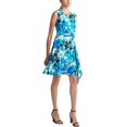 thumbnail image 1 of Natori womens  Sleeveless Side Drape Dress, 10, Blue, 1 of 3