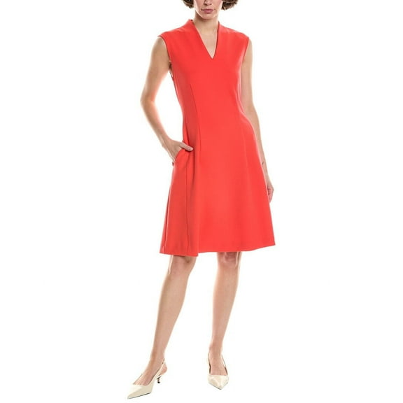 Natori womens  Solid Knit Crepe Mini Dress, 2, Red