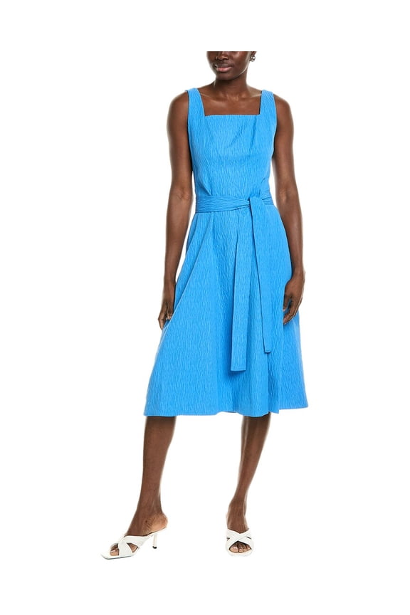 womens  Textured Jacquard Maxi Dress, 6, Blue