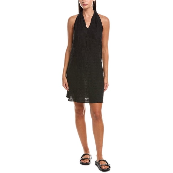 Natori womens Waves Mini Halter Dress, l, Black