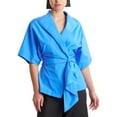 thumbnail image 1 of Natori womens  Wrap Top, l, Blue, 1 of 3