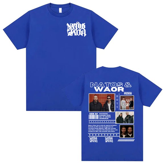 Natos Waor 2025 Tour Inspired Vintage T-Shirt - Unisex Soft Oversized Double Sided Hip Hop Daily Wear Summer