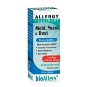 bioAllers Allergy Treatment | Homeopathic Formula May Help Relieve Sneezing, Congestion, Itching, Rashes & Watery Eyes | 1 Fl Oz (Mold, Yeast & Dust)