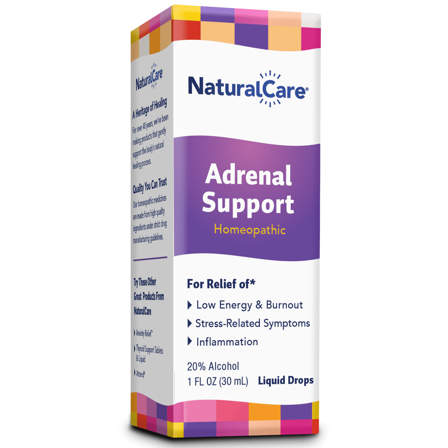 NatraBio Adrenal Support Drops Homeopathic Formula for Temporary
