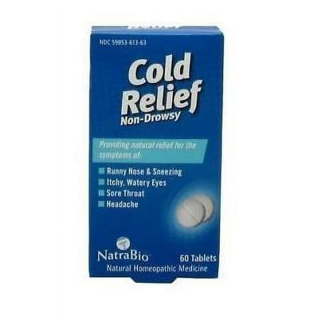 NatraBio Cold and Flu Relief NonDrowsy 60 Tablets