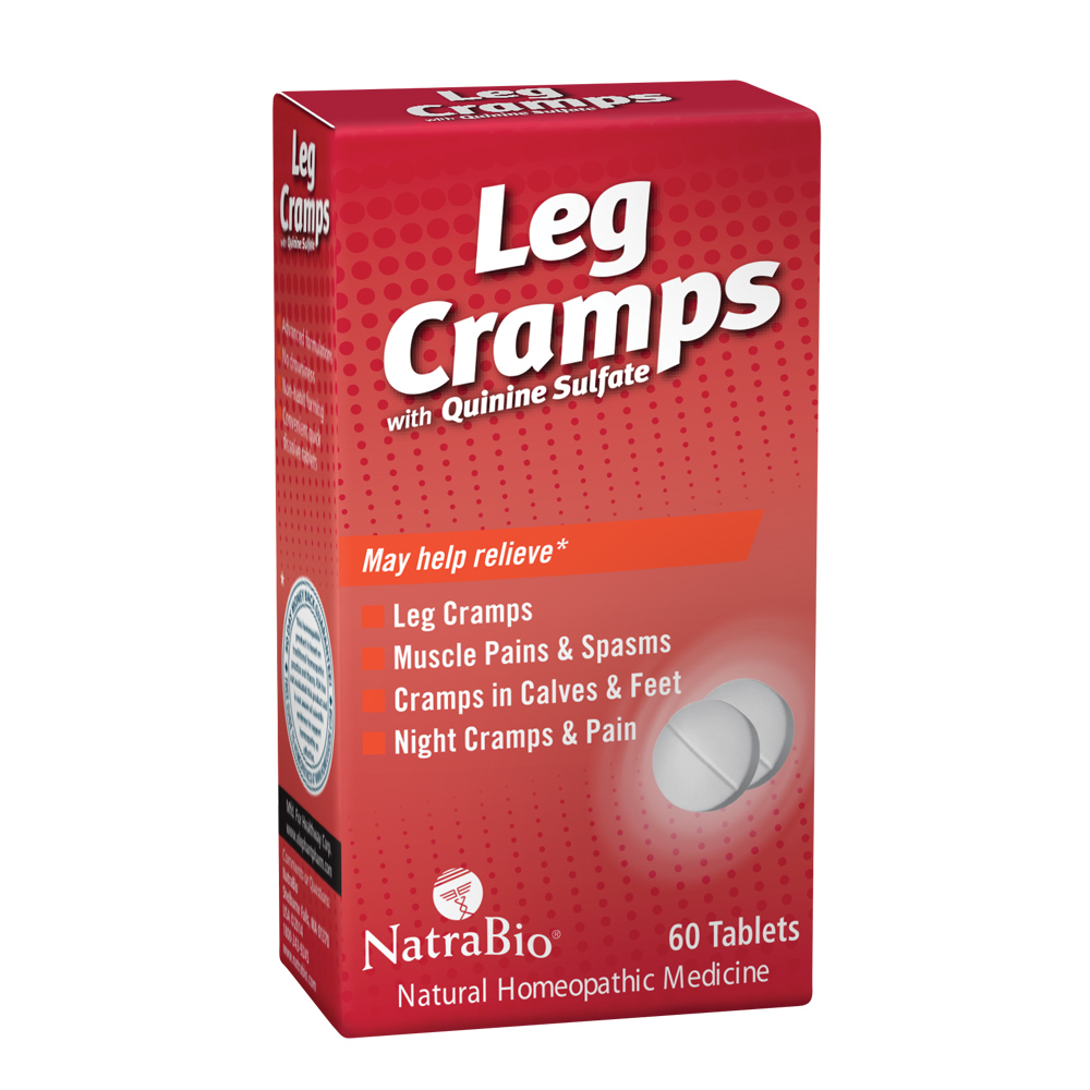 NatraBio Leg Cramps w/ Quinine Sulfate | Homeopathic Formula for Temporary Relief of Leg, Calf & Foot Cramps, Muscle Spasms & Pain | 60 Tablets - image 1 of 6