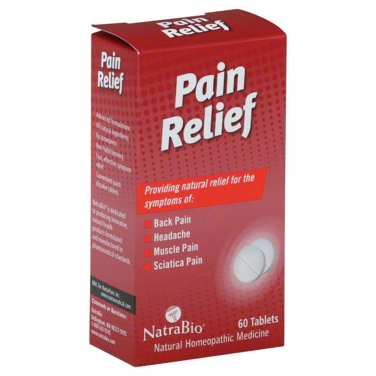NatraBio Pain Relief 60 Tablets