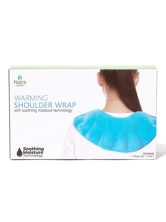 Microwaveable Moist Heat Wrap with Silica Beads (Hot Therapy Pack and Heating Pain Relief Pad for Neck, Shoulders, Body)