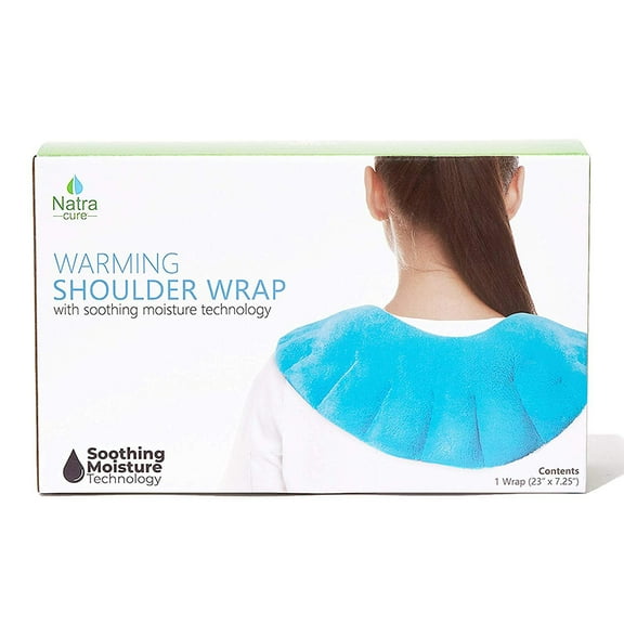 NatraCure Microwaveable Moist Heat Wrap with Silica Beads (Hot Therapy Pack and Heating Pain Relief Pad for Neck, Shoulders, Body)