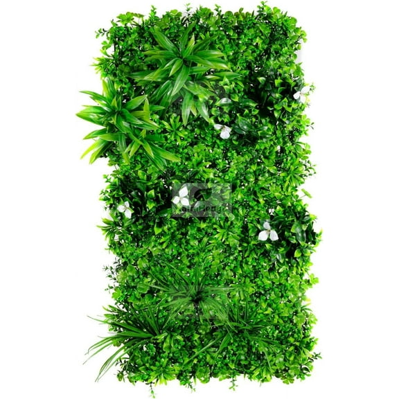 NatraHedge Artificial Maui Living Wall Vertical Garden for Outdoor Hedge Installments or Indoor Decor (5 Pack) 28 SQF