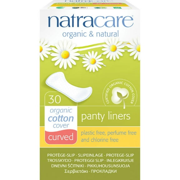 Natracare Organic & Natural Curved Panty Liners 30 ea (Pack of 4)