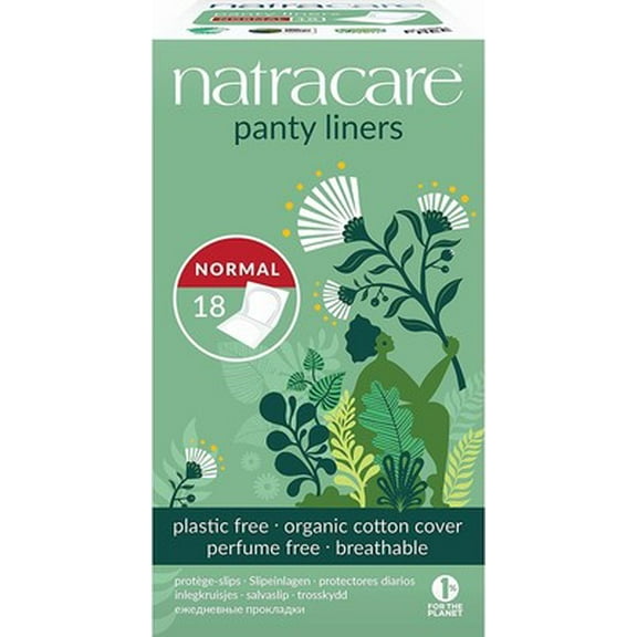 Natracare Wrapped Panty Liners 18 Count (Pack of 10)
