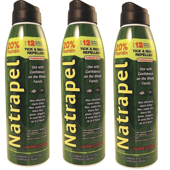 Natrapel 8 Hour Insect Repellent 6oz Spray 3 Pack